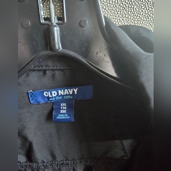 N̈WOT!  Old Navy Black Long Sleeve Button Up Shirt size XXL - Picture 2 of 6